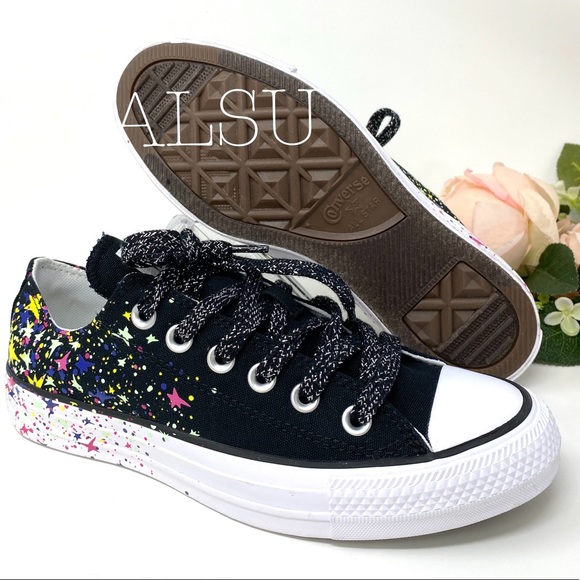 Converse Chuck TaylorAS Low Canvas Black Multi k/W - Picture 2 of 8